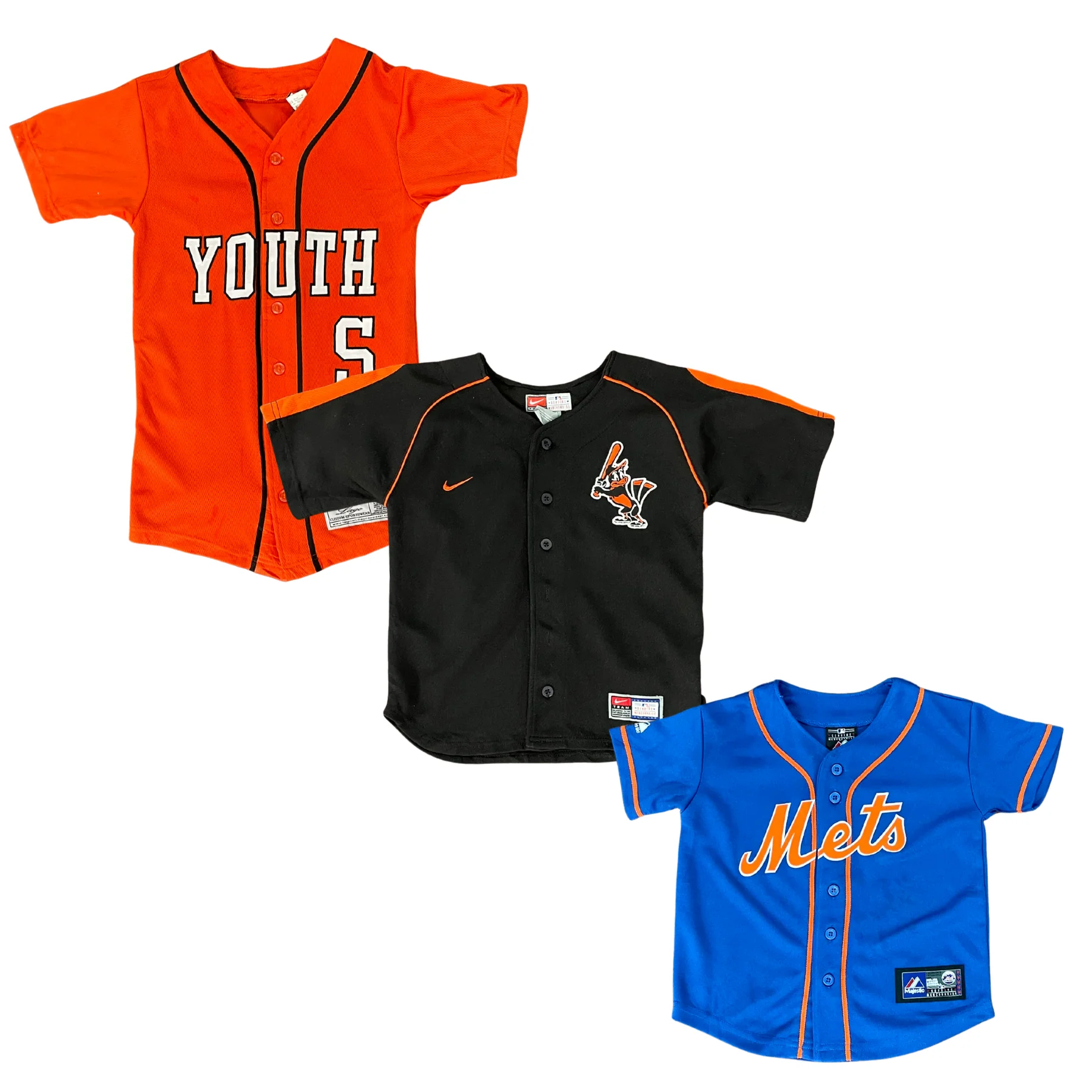 100X MIX CHILDREN'S BASEBALL JERSEYS