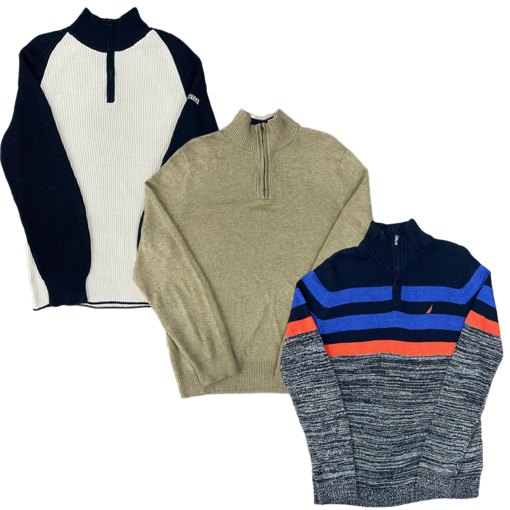 40X NAUTICA QUARTER-ZIP SWEATERS